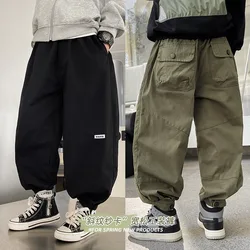 Pantalones cargo resistentes al viento para niño con bolsillos