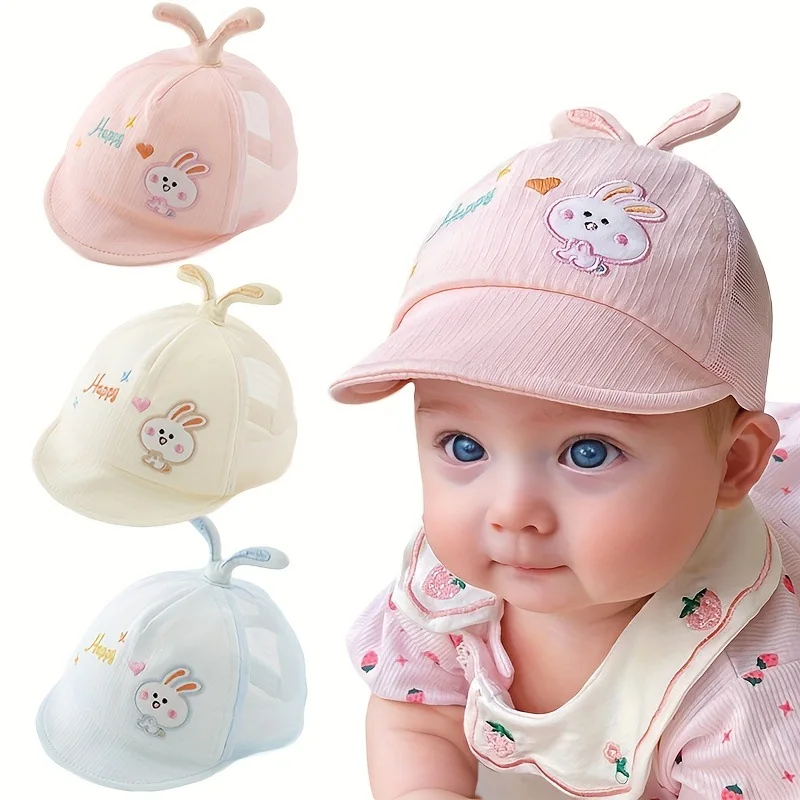 Gorra de sol de malla para bebé con visera de pato