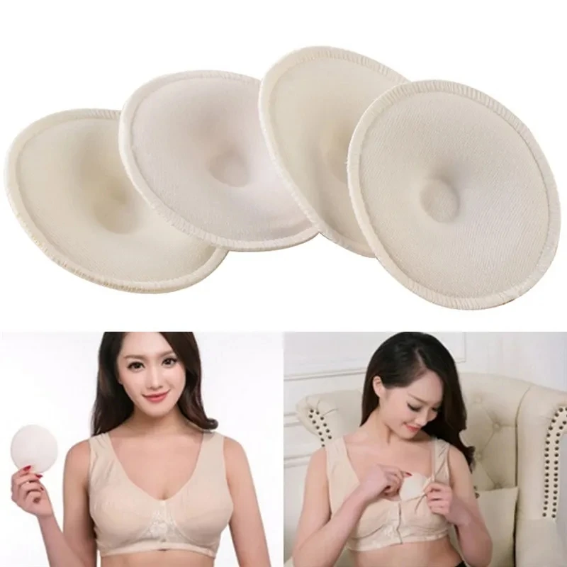 Almohadillas de Lactancia Algodón Absorbentes Reutilizables 4 uds - imagen 2