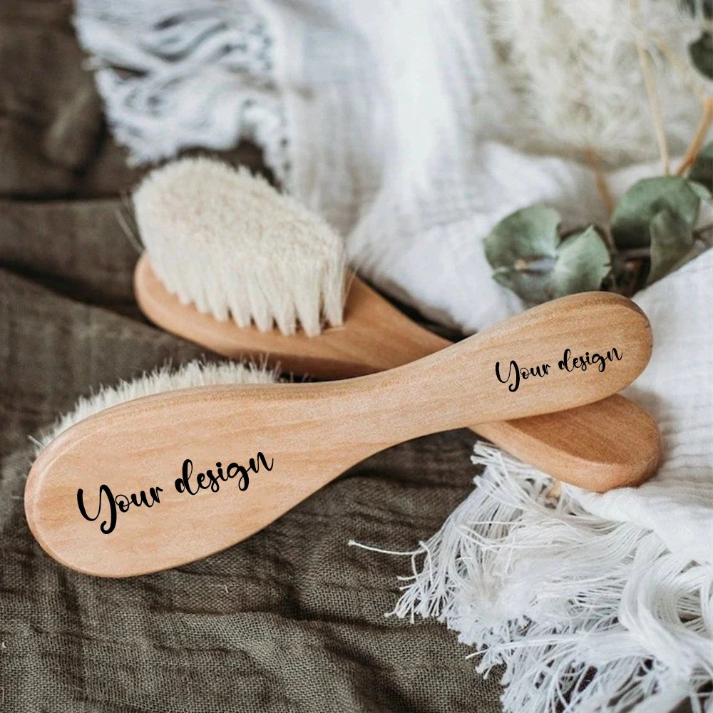 Cepillo de pelo en madera para bebé – grabado recuerdo - imagen 5