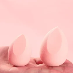 Esponjas de maquillaje en forma huevo biseladas: base y polvo