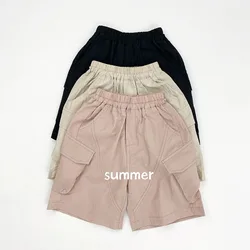 Pantalones harem de cinco cuartos para niños con cintura elástica