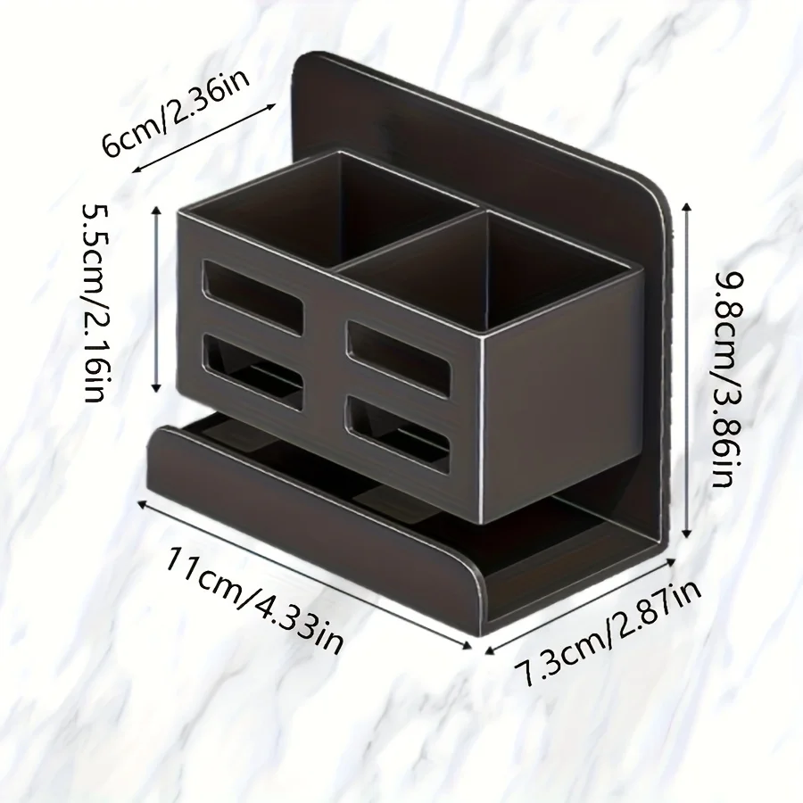 Organizador de baño sin taladro para cepillos y secador - imagen 2