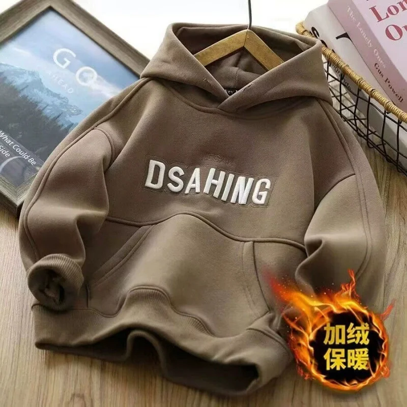 Sudadera de lana con capucha acolchada para invierno - imagen 3