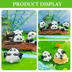 Adorno decorativo de mini pandas de resina para escritorio