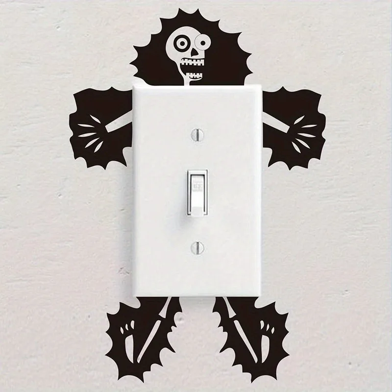 Pegatina de pared calavera sonriente para decorar habitación infantil en Halloween - imagen 4