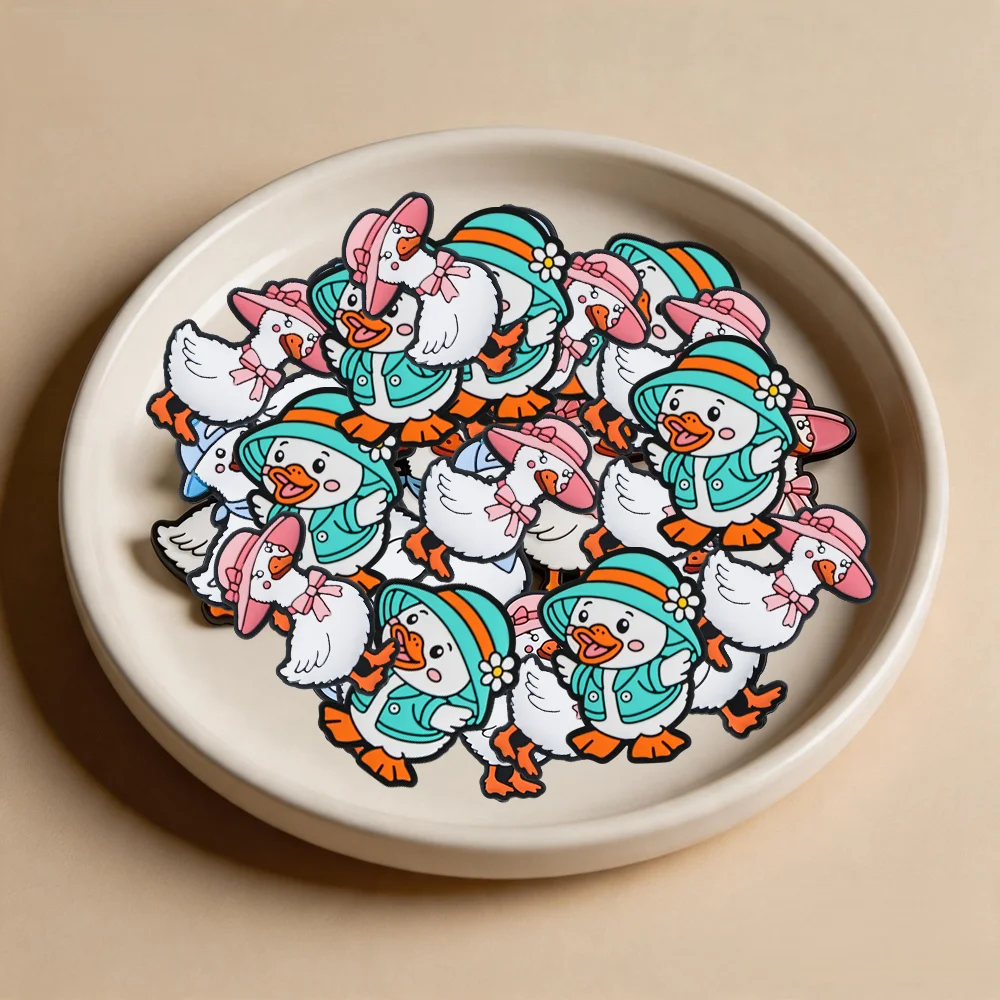 Cuentas de silicona planas con diseño de pato para DIY - imagen 2