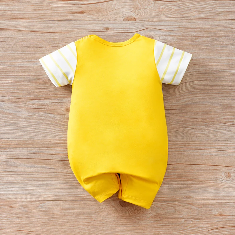 Mameluco Animal verano bebé – Estampado perro amarillo manga corta - imagen 5