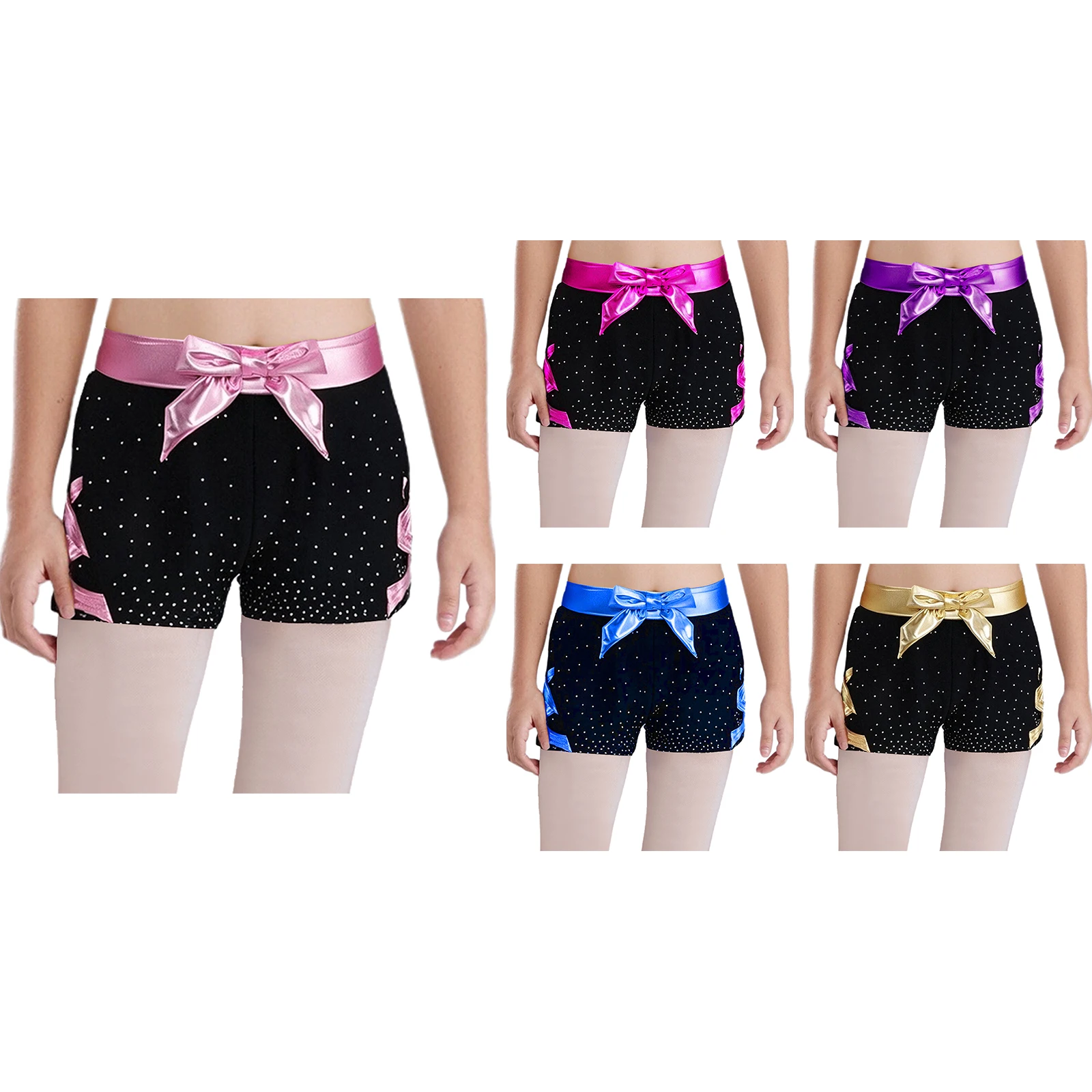 Pantalones cortos deportivos para danza y gimnasia con lazo - imagen 4