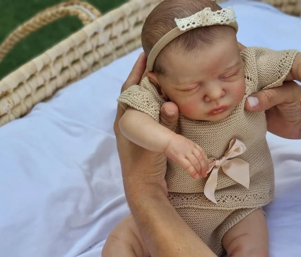 NPK Muñeca Reborn bebé realista tacto suave piel 3D - imagen 4