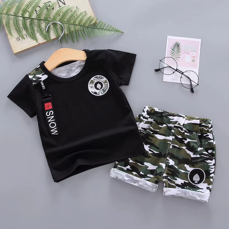 Conjunto verano niño algodón – Camiseta y shorts - imagen 3