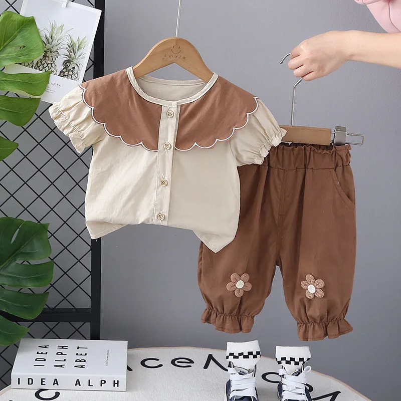 MILANCEL Conjunto verano: camisa cuello muñeca y pantalones florales