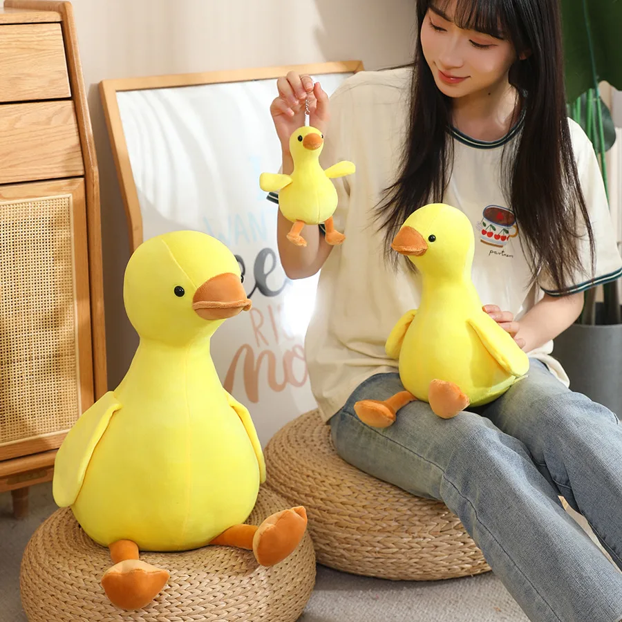 Peluche de pato y ganso grandes amarillos, regalo cumpleaños infantil - imagen 2