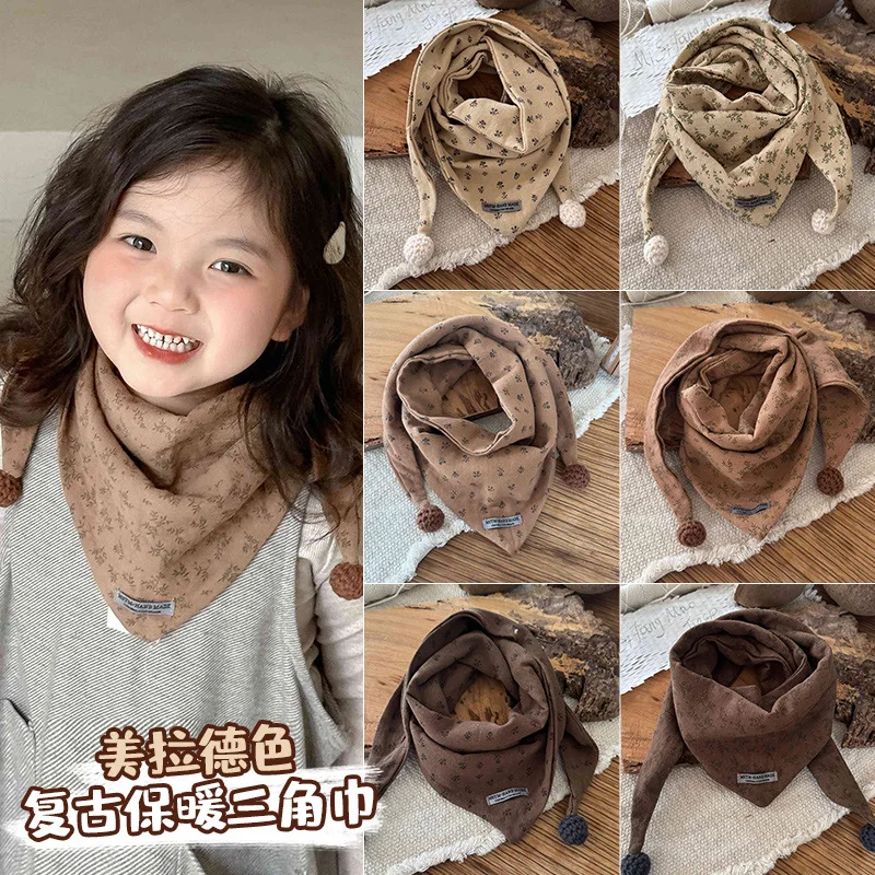Bufanda triangular de seda para niños – Cálida y cortavientos para otoño e invierno - imagen 5