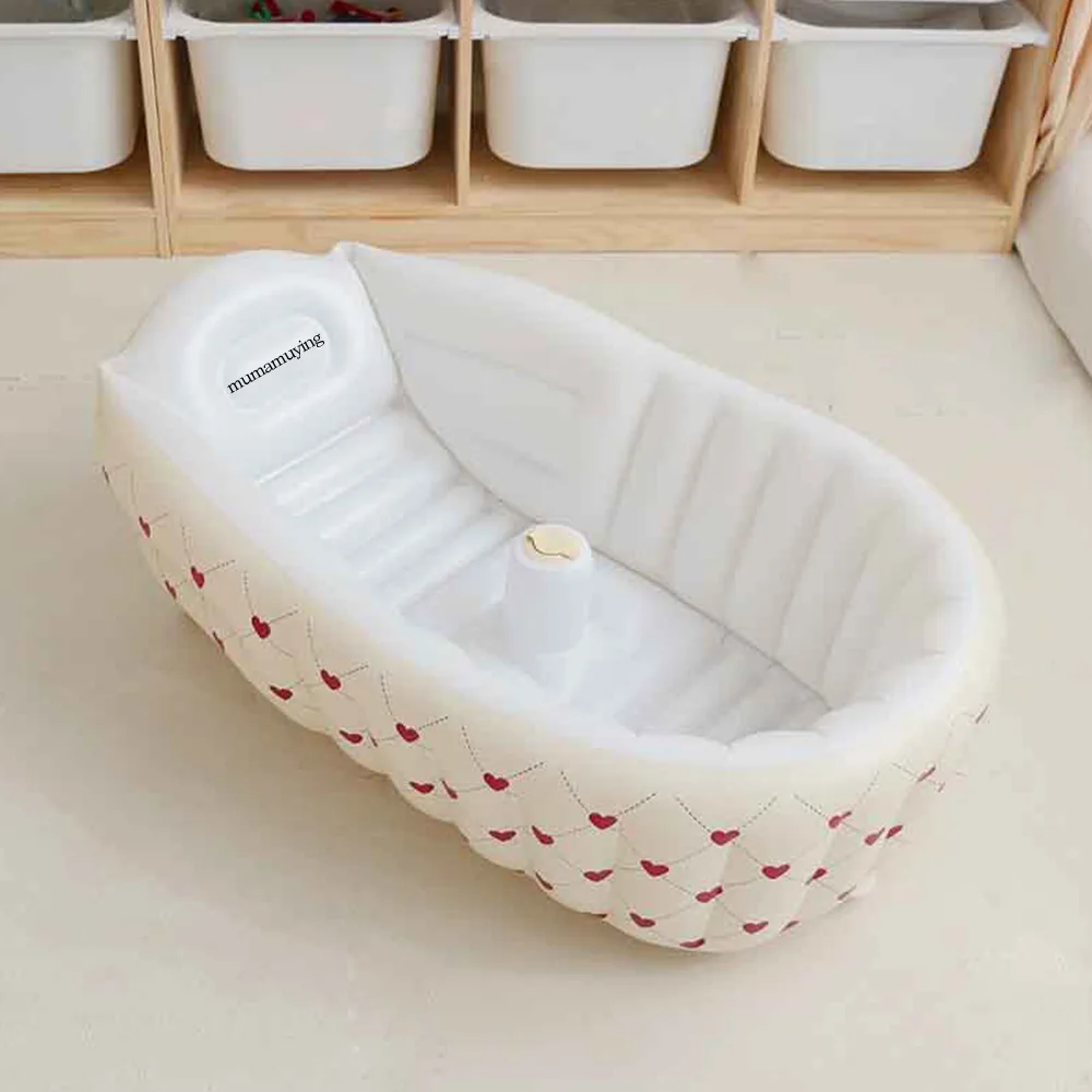 Bañera inflable para bebé con respaldo y asiento portátil - imagen 2
