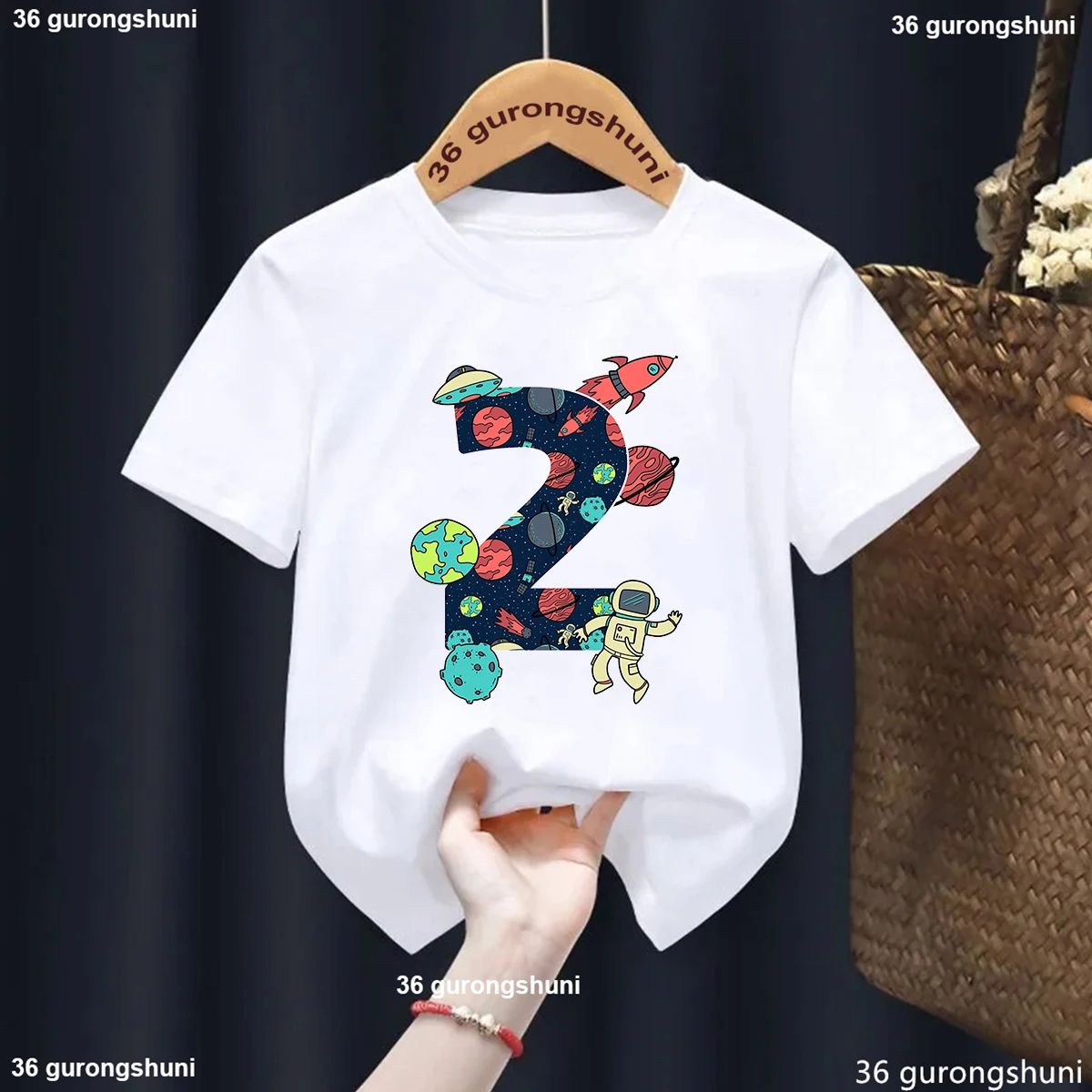 Camiseta infantil de astronautas y espacios con estampado divertido - imagen 5