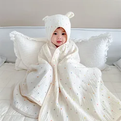 Poncho de baño con capucha de gasa para bebé, algodón suave