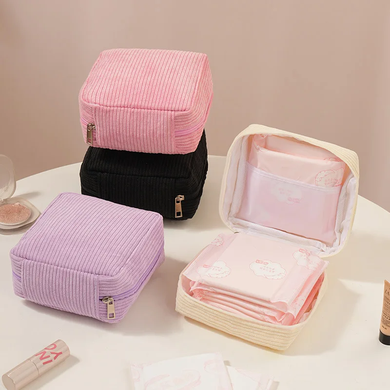 Bolsa de maquillaje compacta para cosméticos y toallas sanitarias - imagen 4