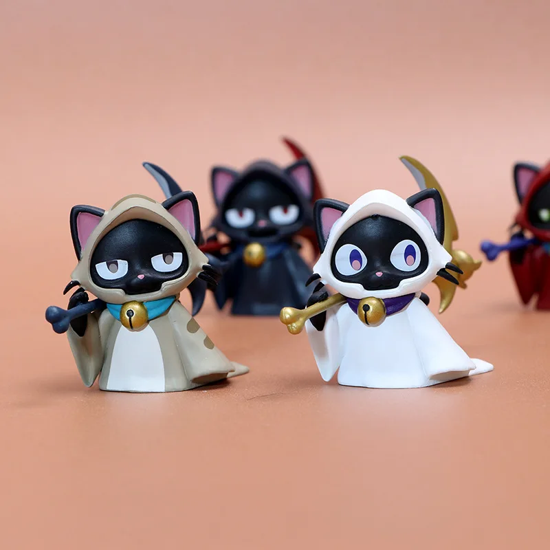 Figura coleccionable de gato estilo anime con guadaña infantil PVC - imagen 5