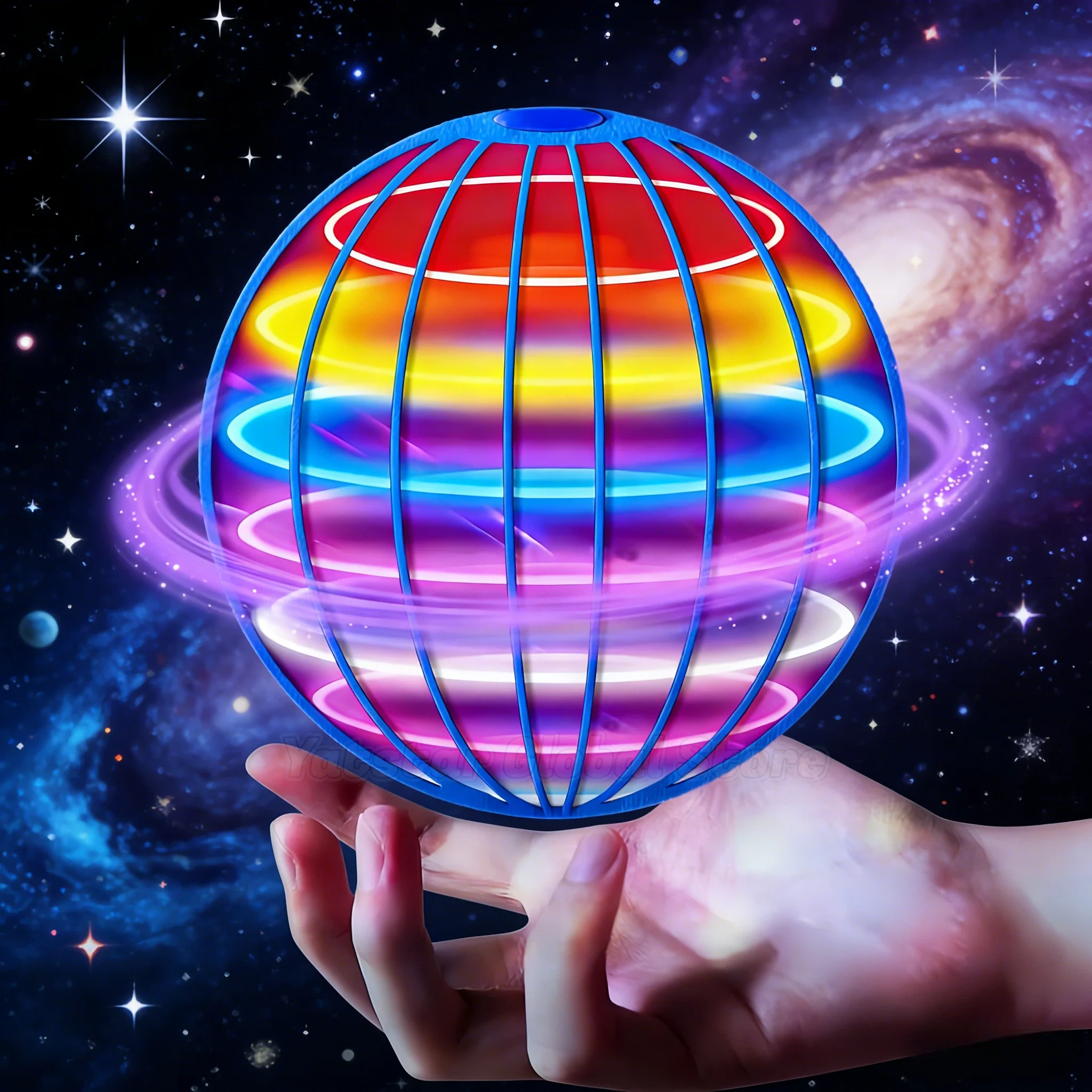 Bola voladora con luces LED para niños, boomerang de mano