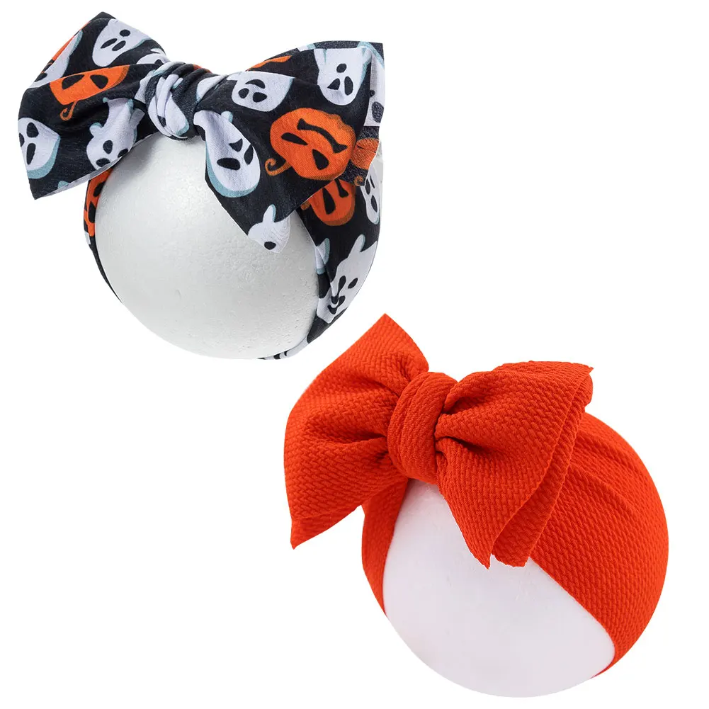 Diademas Halloween para bebé – Estampado fantasma con lazo - imagen 2