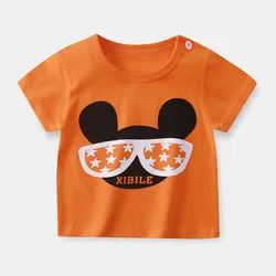 Camiseta de algodón con dibujos para niños – Manga corta transpirable