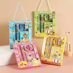 Kit de papelería escolar para niños: lápices, sacapuntas y cuaderno