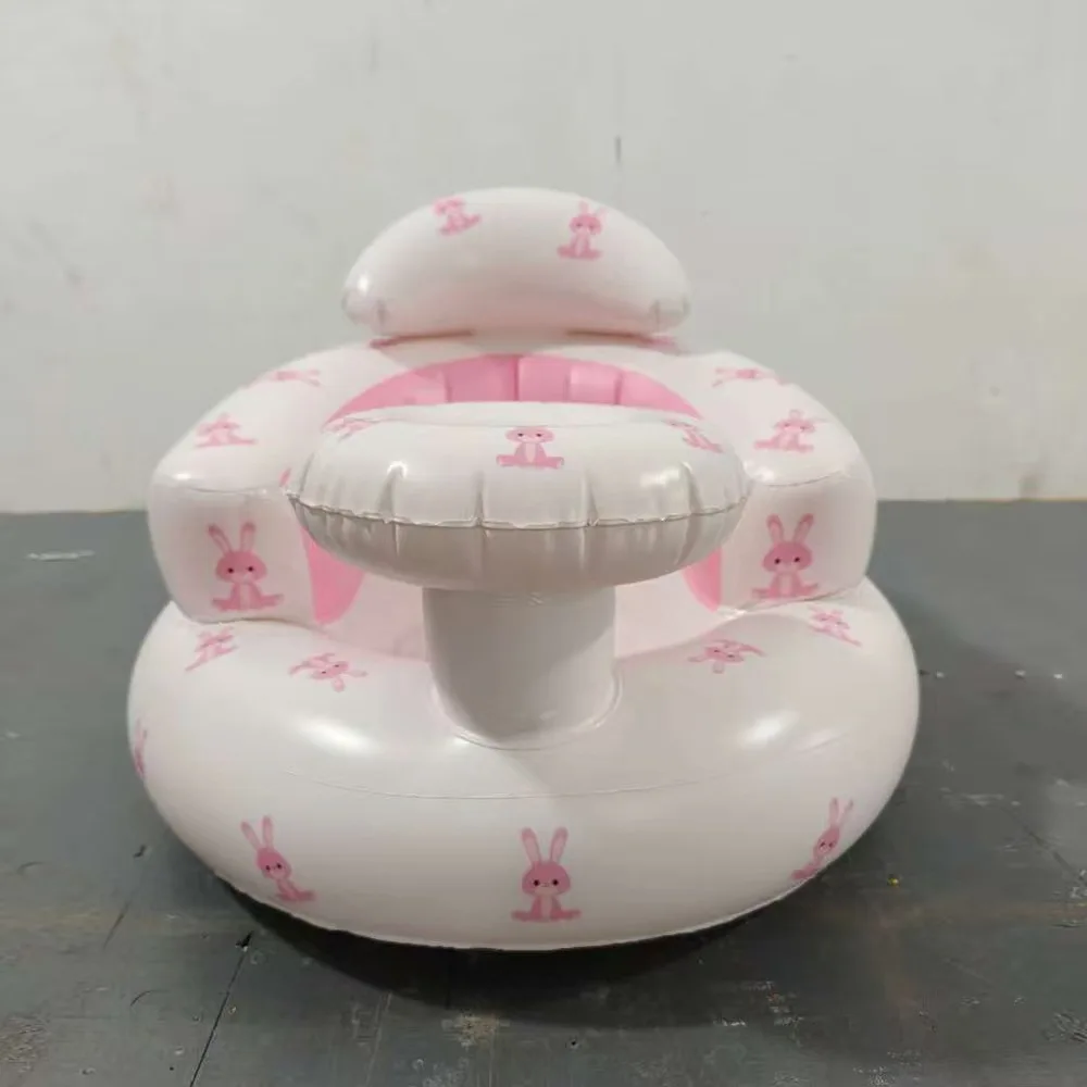 Asiento inflable bebé con bomba integrada y soporte espalda portátil - imagen 5