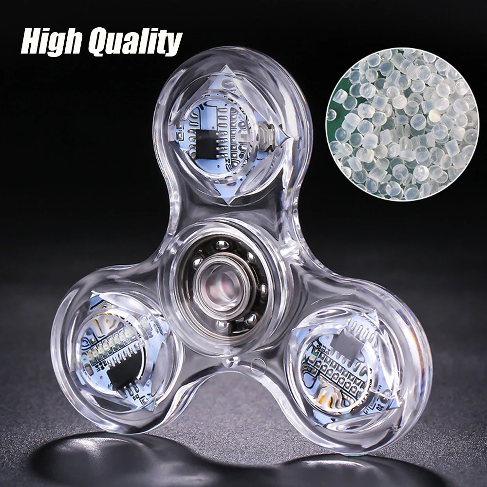 Fidget spinner con luz LED para aliviar el estrés, brilla en la oscuridad - imagen 2