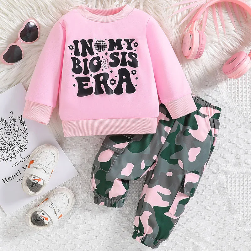 Conjunto infantil Top y pantalón con letras para verano