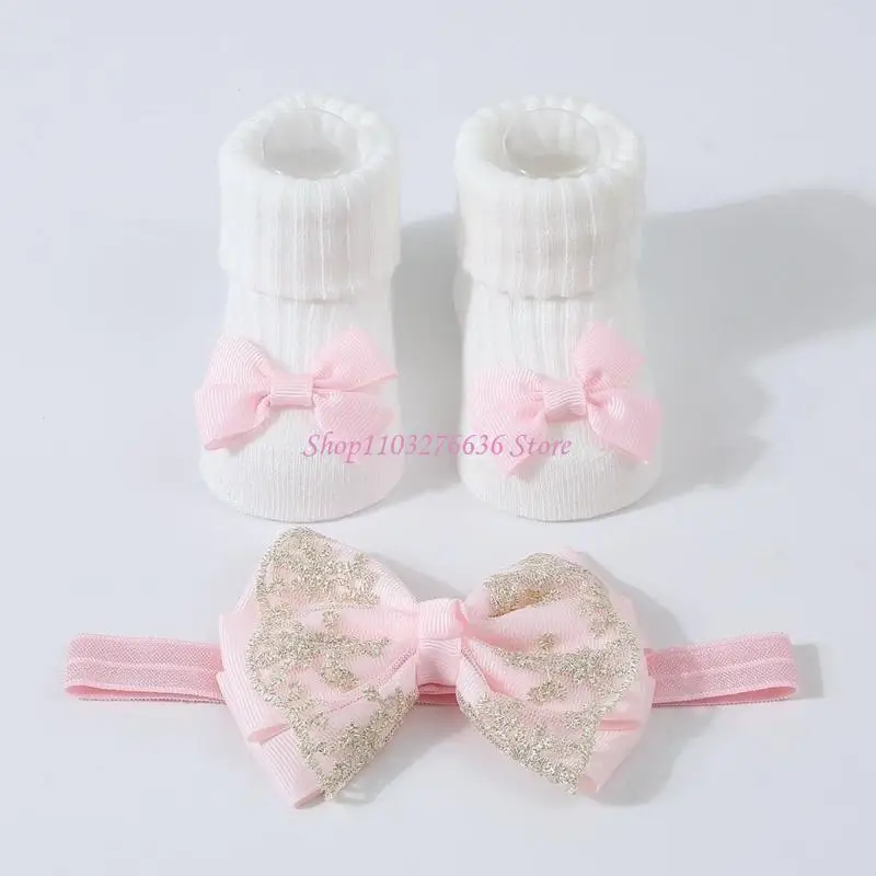 Calcetines con diadema y lazo dulce R6FD