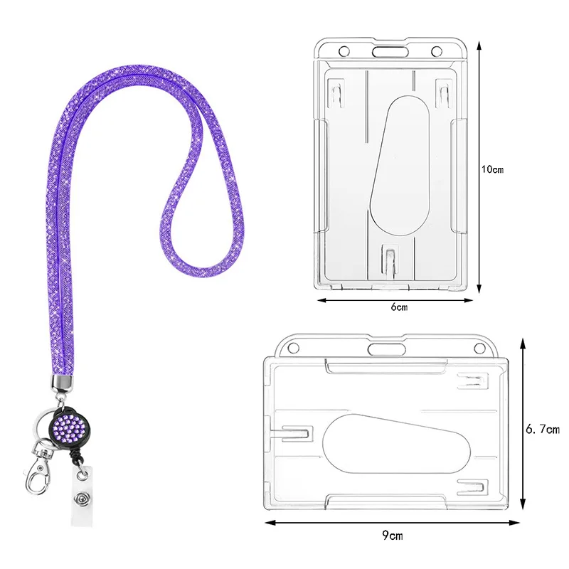 Porta credenciales con cordón y carrete retráctil para oficina