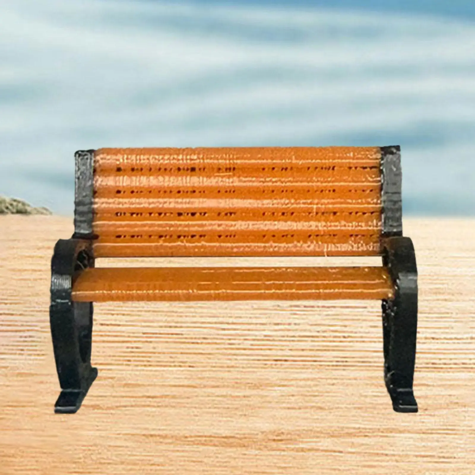 Banco de parque en miniatura de resina para micropaisaje realista - imagen 4