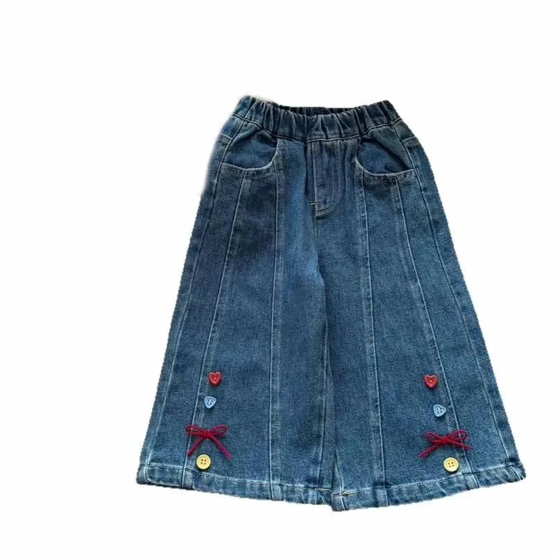 Pantalones vaqueros de pierna recta para niñas – Casuales y modernos - imagen 5
