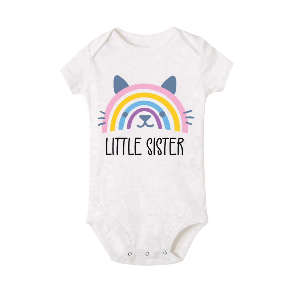 Conjunto a juego arcoíris para hermanas: body y camisetas - imagen 4