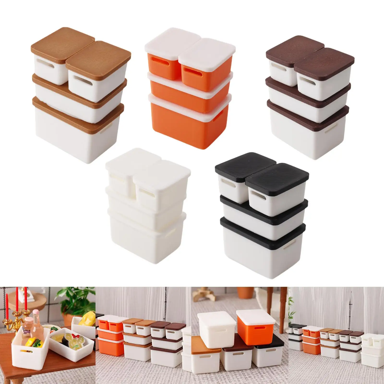Caja de almacenamiento para casa de muñecas, accesorios decorativos - imagen 3