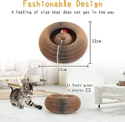Rascador interactivo plegable para gatos con campana y juego