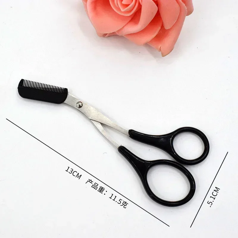 Tijeras para cejas de acero inoxidable: recortador con peine - imagen 5
