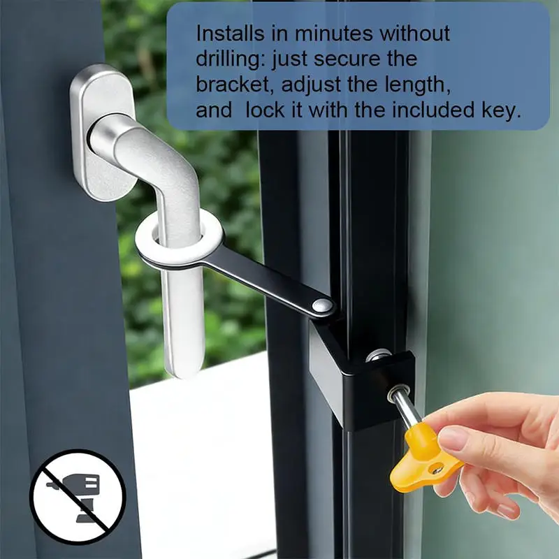 Limitador de ventana ajustable con bloqueo de seguridad anticaídas - imagen 5