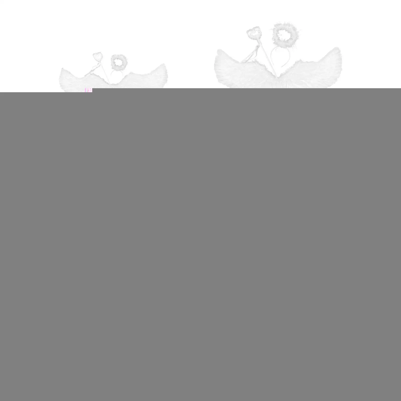 Angel Wing and Halo Set Fancy Dress White for Cosplay Photography Festive Angel Wing and Halo Set Fancy Dress White for Cosplay Photography Festive