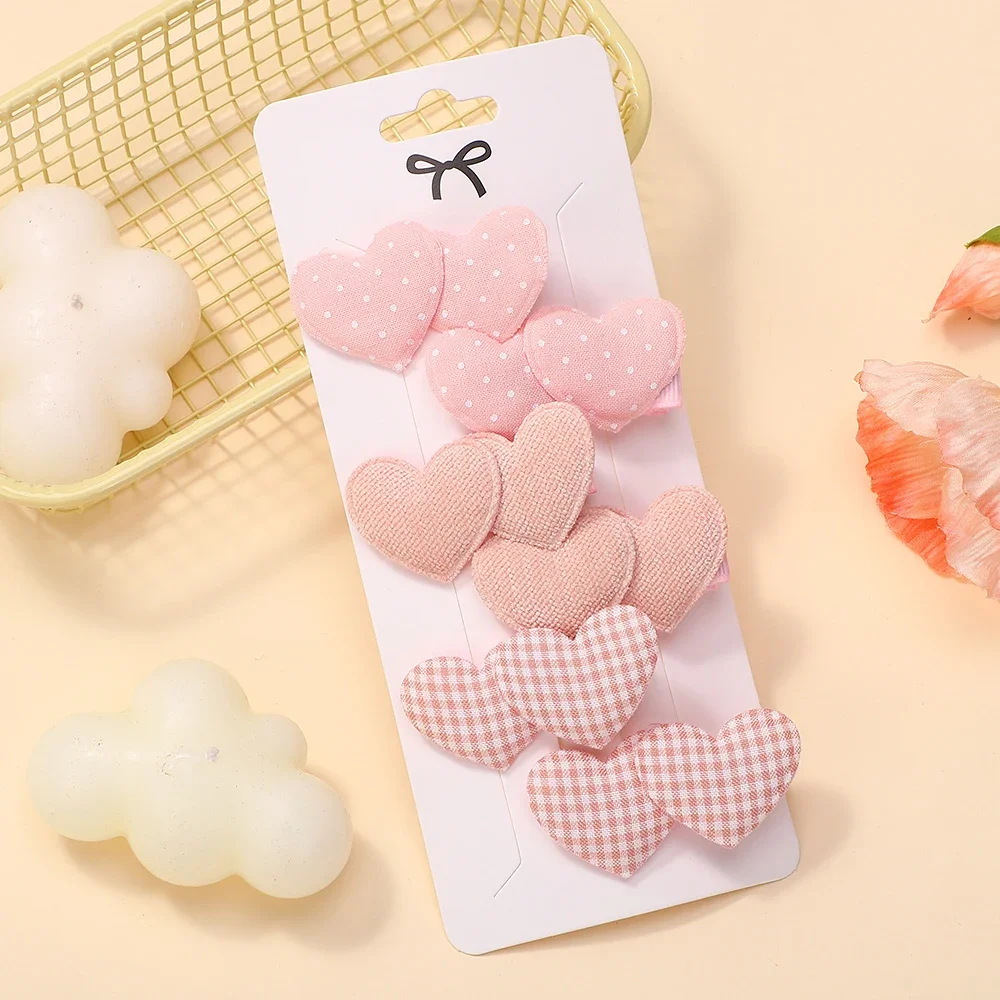 Pinzas para el pelo infantiles con corazones – clips mini - imagen 3
