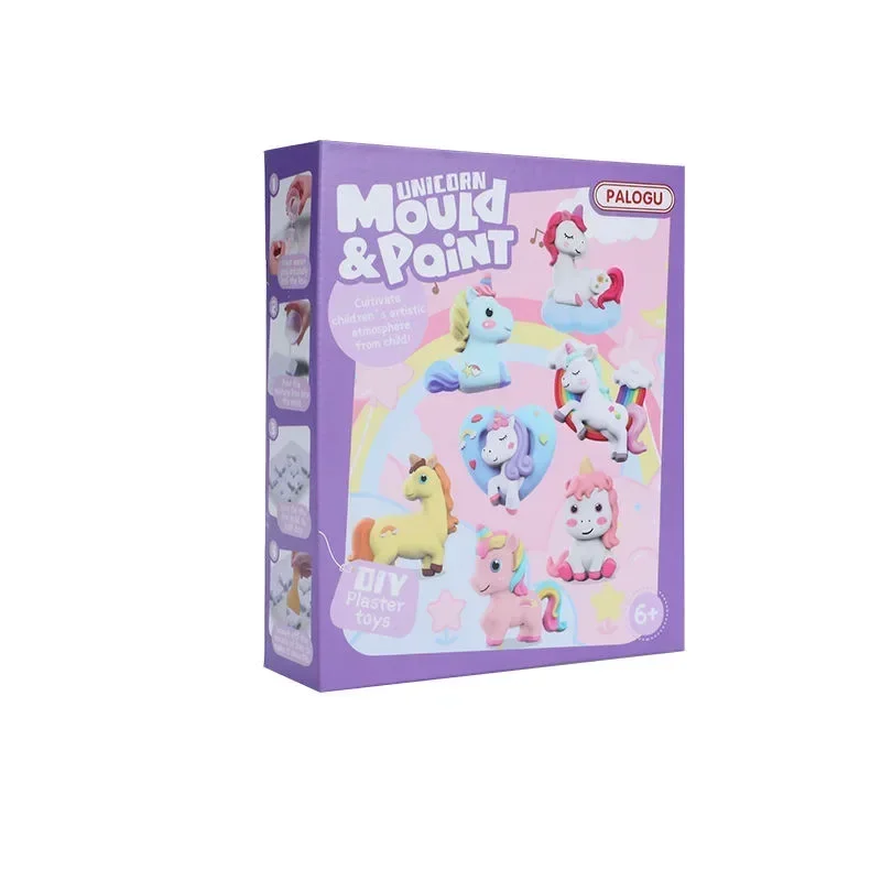 Molde de yeso creativo juego infantil arte pintura unicornio - imagen 3