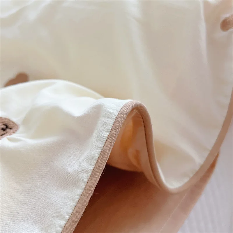 Juego ropa de cuna en algodón con oso bordado para bebé completo - imagen 4