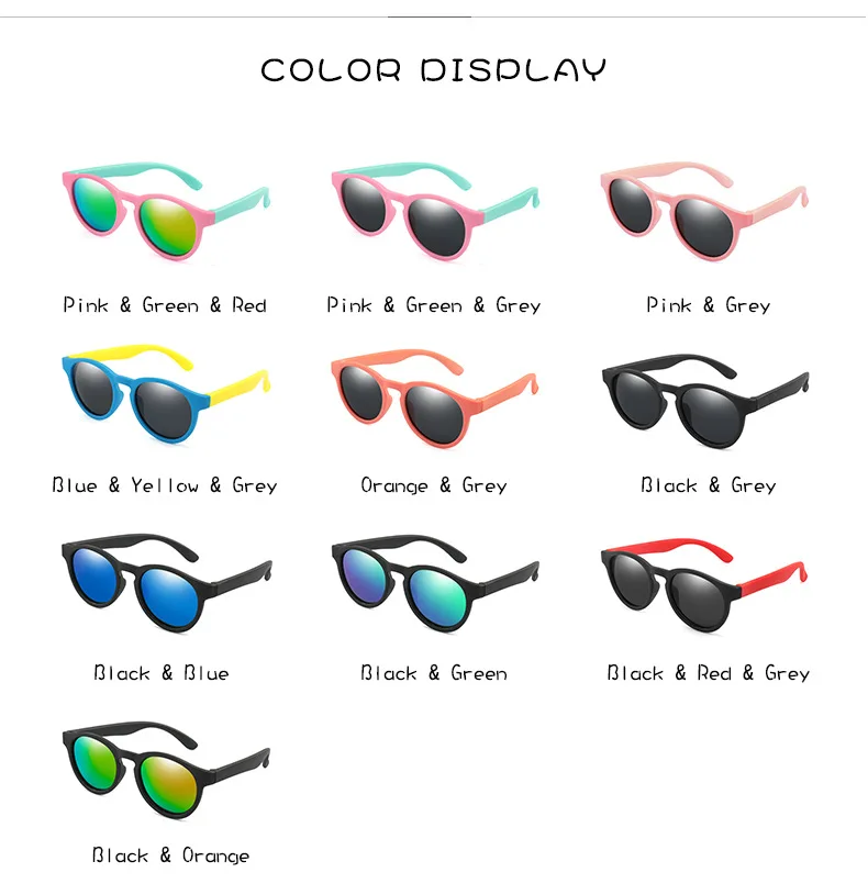 Gafas de sol infantiles con colores