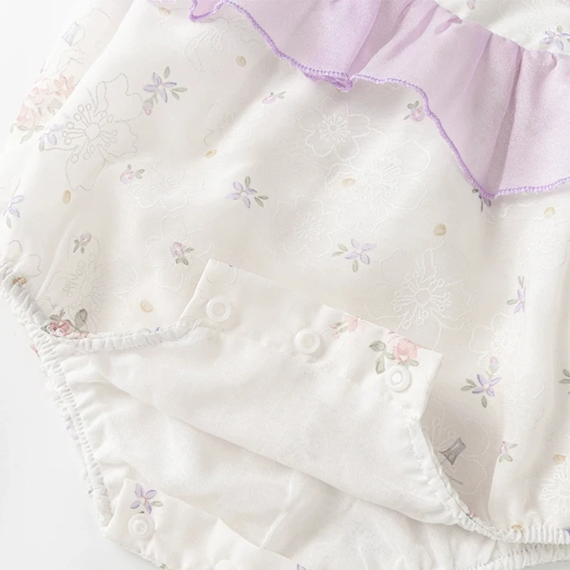 Vestido veraniego para niña de algodón floral con sombrero incluido - imagen 5