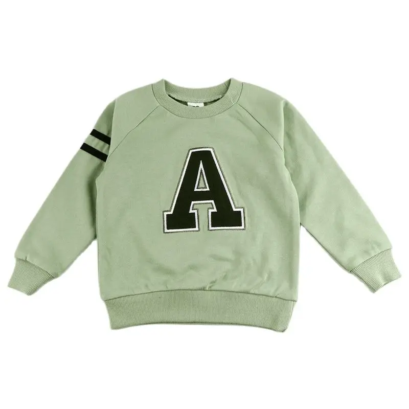 Camiseta de algodón negra manga larga para niños – Cuello redondo conlogo-estrella