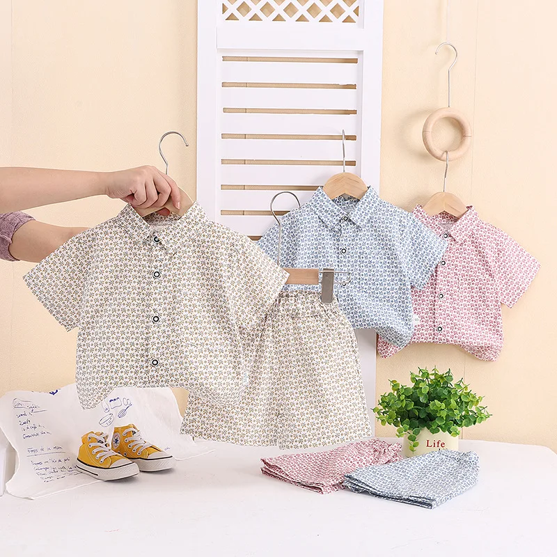 MILANCEL conjunto de verano infantil con camisa floral y hojas - imagen 5