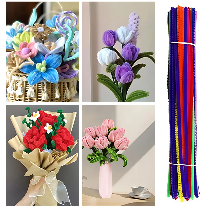 ZYF limpiapipas de colores y tijeras plásticas para manualidades - imagen 2
