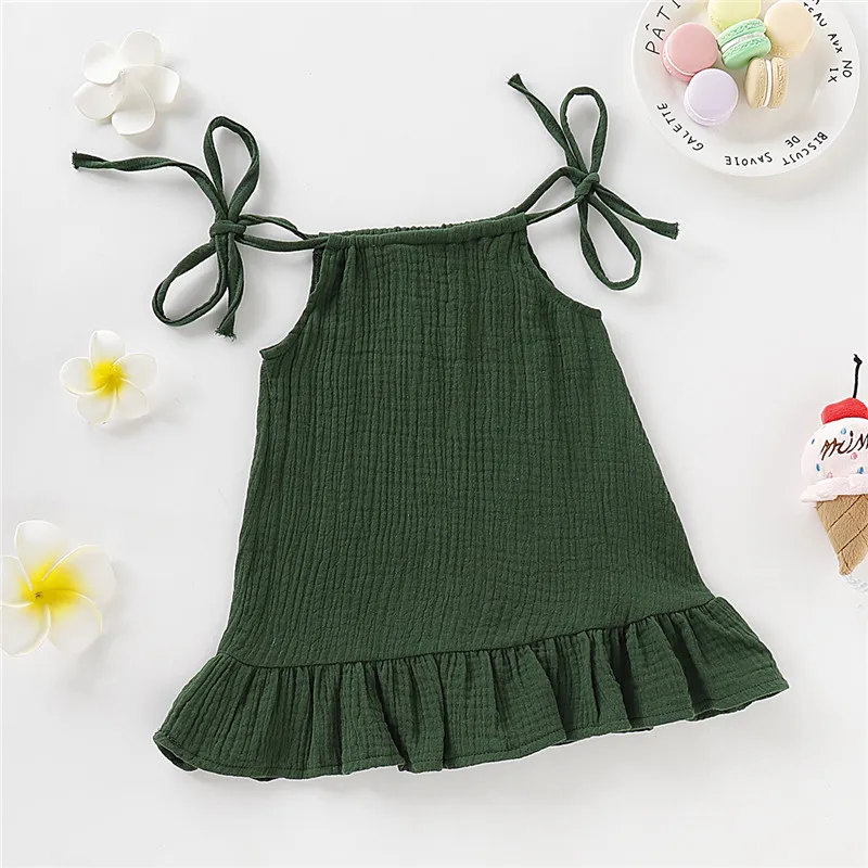 Vestido verano algodón transpirable para niña – Halter ajustable - imagen 3