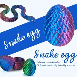 Juguete serpiente luminosa articulada impresa en 3D con gradiente
